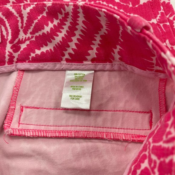 Lilly Pulitzer Cotton Blend Pink Zebra Print Fashion Short Pants Women's Size 6 - Picture 7 of 8
